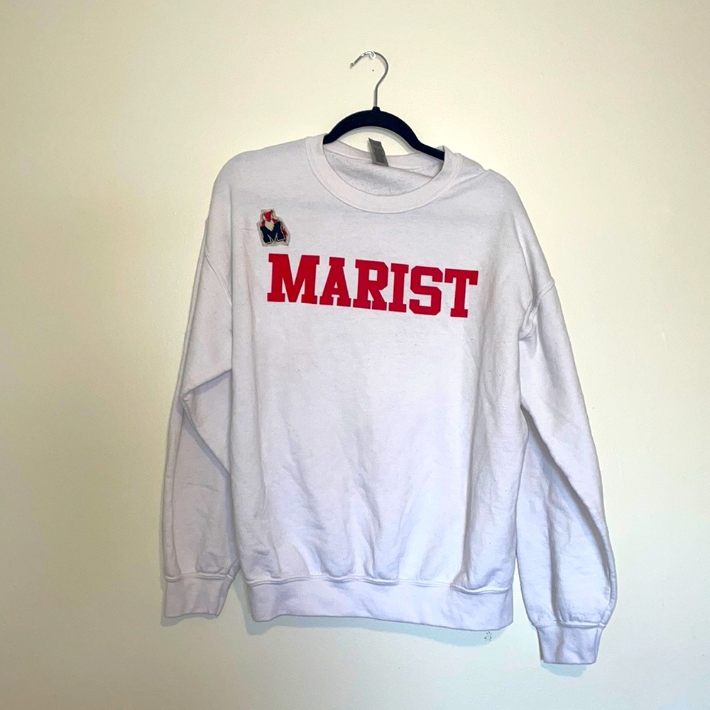 Marist College | Crew Neck White Sweatshirt